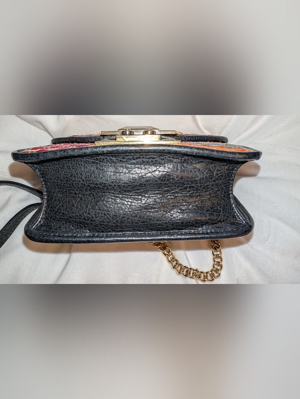 Henri Bendel Stripe Raffia Rainbow Crossbody Bag VGC - Picture 7 of 12